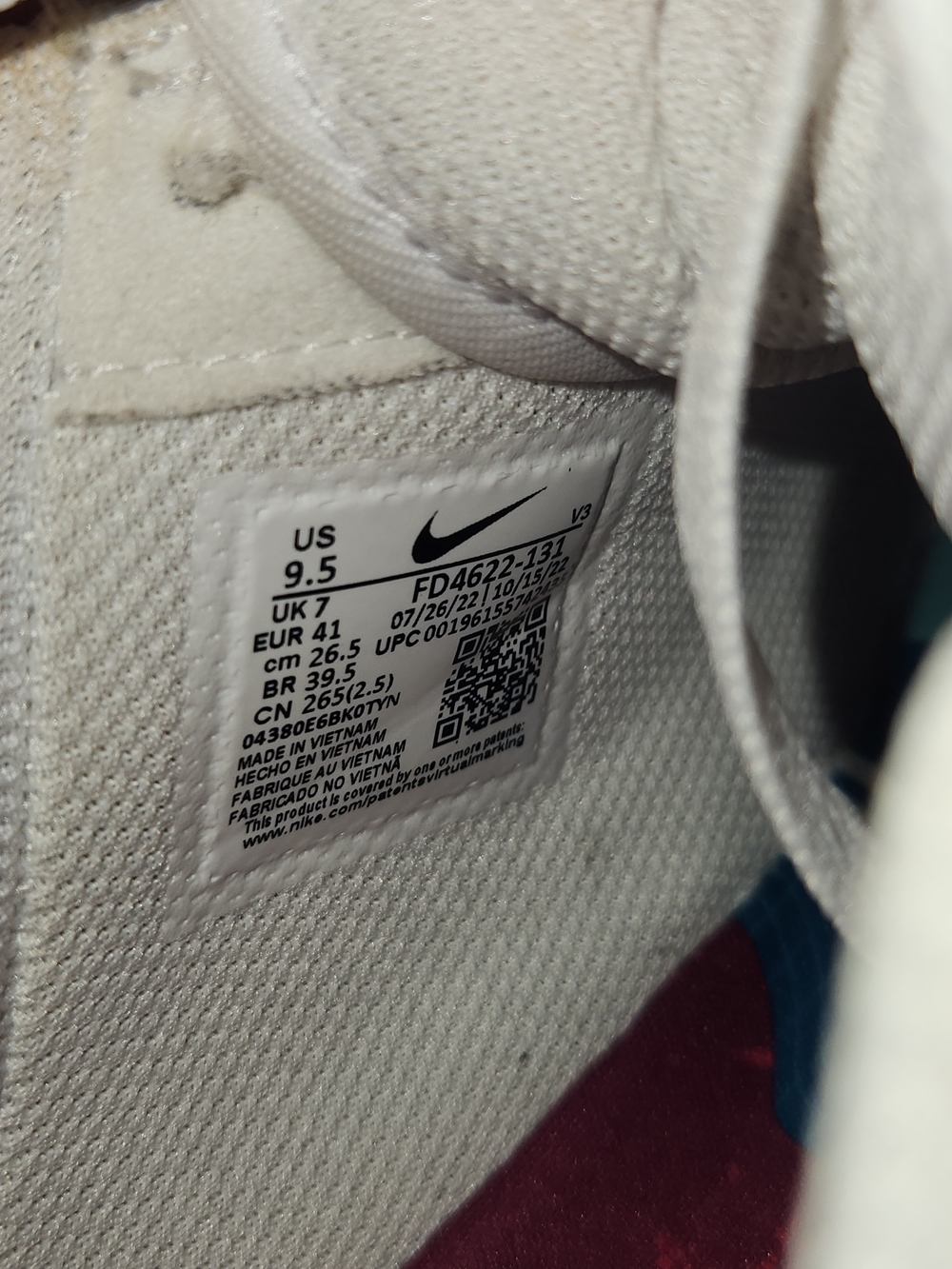 Nike White Air Force 1 Low with Multicolor Swooshes - Picture 6 of 6